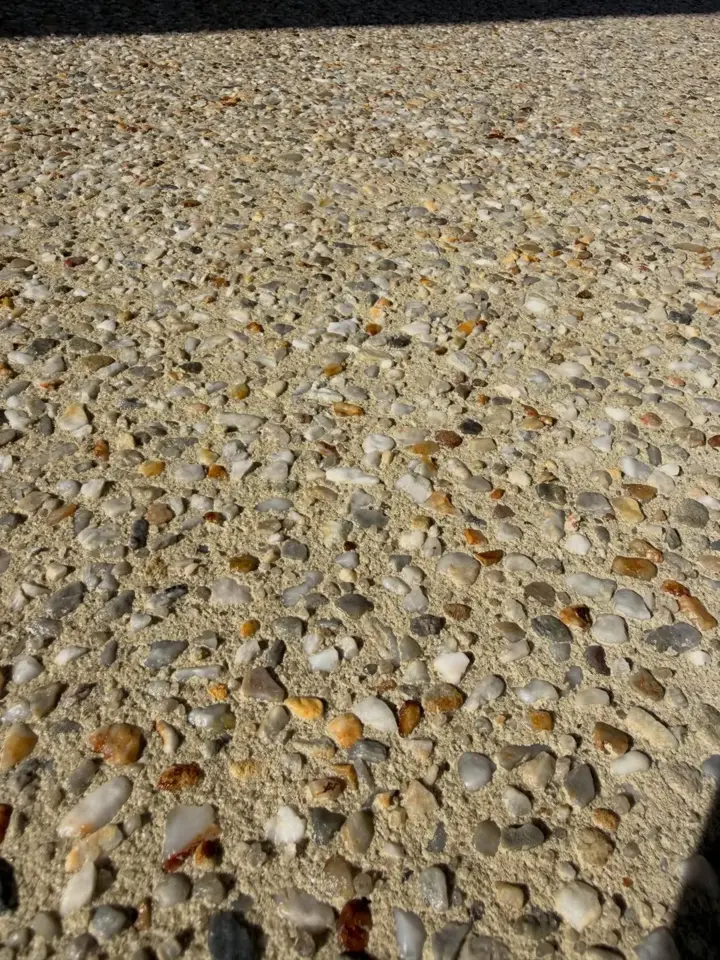 Decorative concrete finish with texture and colour
