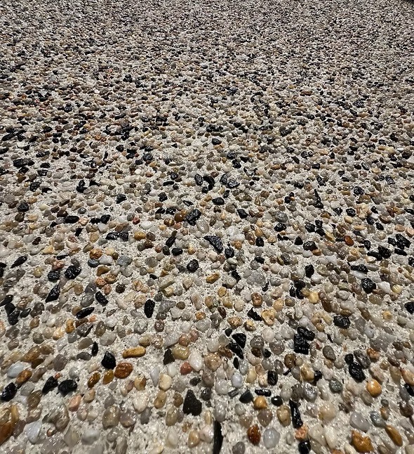 Pebble concrete surface texture