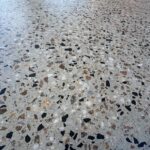 Polished concrete terrazzo floor